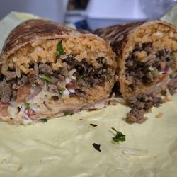 Asada burrito with no beans