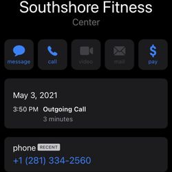 Fitness Center at South Shore Harbour - Here is the proof i clearly called them on 5/3 wondering if there was a problem with card cause I hadn't seen the charge.