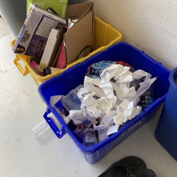All Florida Cooling and Heating - Trash in recycle bin (paper and insulation) - Heating & Air Conditioning/HVAC Near Me - North Palm Beach, Florida