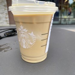 Starbucks - This is what I got after ordering a "tall cold brew with a splash of half and half."