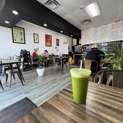 Seating + a custom Green Juice