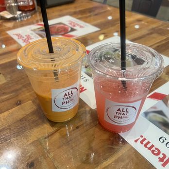 All That Pho - Strawberry Lemonade & Thai Milk Tea - Bubble Tea Near Me - Baldwin Park, California
