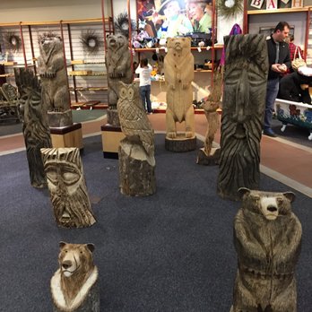 Tamarack - a group of carved animals in a store - Cafes Near Me - Beckley, West Virginia