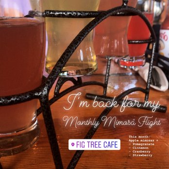 Fig Tree Cafe - Monthly Mimosa Flight for September (Apple and other flavors) - Sandwiches Near Me - Pacific Beach, California