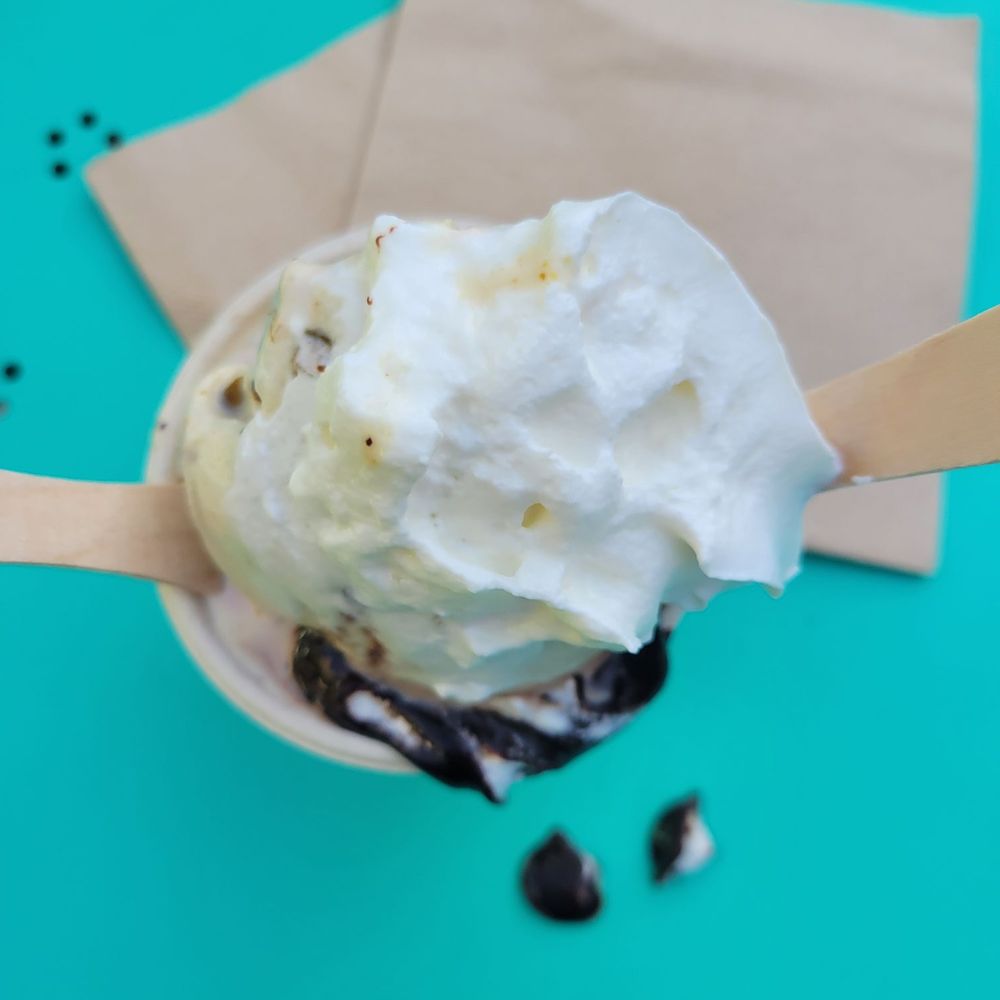 Fat Scoop Ice Cream - a spoon sticking out of the ice cream - Ice Cream & Frozen Yogurt Near Me - Berkeley, California