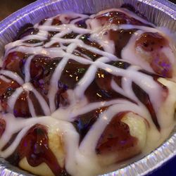 Garbanzo's Pizza - Blueberry monkey balls dessert