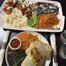 Chilaquiles and Vegan Breakfast Burrito Chilaquiles and Vegan Breakfast Burrito