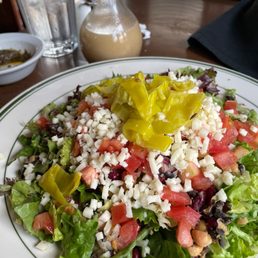 Regular salad with Italian dressing Regular salad with Italian dressing