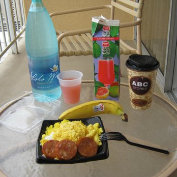 ABC Store - Honolulu - Breakfast from the ABC store to go! Warm eggs with sausage, banana, guava nectar, water and coffee. Very easy. - Department Stores Near Me - Honolulu, Hawaii ABC Store - Honolulu - Breakfast from the ABC store to go! Warm eggs with sausage, banana, guava nectar, water and coffee. Very easy. - Department Stores Near Me - Honolulu, Hawaii