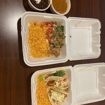 Cinco Mexican Cantina - Takeout: Carnitas "Bowl" Fried Chicken Taco, Carnitas Taco and Baja Fish Taco - Mexican Near Me - Atlanta, Georgia Cinco Mexican Cantina - Takeout: Carnitas "Bowl" Fried Chicken Taco, Carnitas Taco and Baja Fish Taco - Mexican Near Me - Atlanta, Georgia