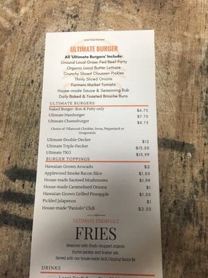 Menu photo 7 Ultimate Burger Kailua-Kona, HI