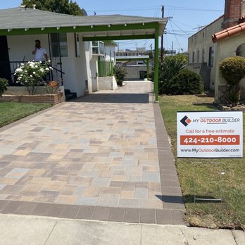 My Outdoor Builder - The pavers in my driveway. - Masonry/Concrete Near Me - Van Nuys, California