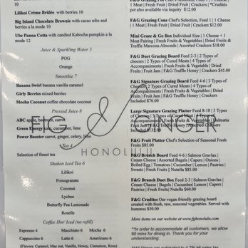 Fig & Ginger - Menu - Breakfast & Brunch Near Me - Honolulu, Hawaii Fig & Ginger - Menu - Breakfast & Brunch Near Me - Honolulu, Hawaii