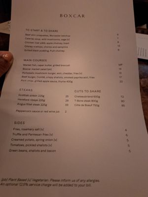 Menu photo 3 Boxcar Bar & Grill London, XGL