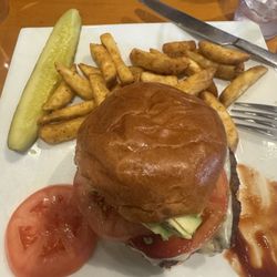 Knishes & Dishes - Veggie Burger & Fries