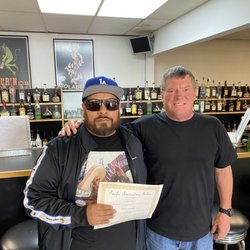 The Pacific Bartending School - Myself and the instructor Jordan
