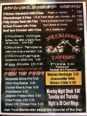 Menu photo 3 Knucklehead Tavern Colorado Springs, CO Menu photo 3 Knucklehead Tavern Colorado Springs, CO