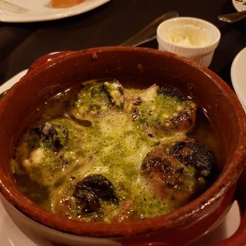Le Chat Noir - mushroom stuffed with escargot - French Near Me - Riverside, California Le Chat Noir - mushroom stuffed with escargot - French Near Me - Riverside, California