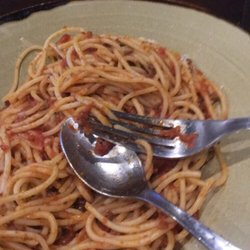 Positano Cafe Pizzeria - Spaghetti bolognese bland. salty, horrible