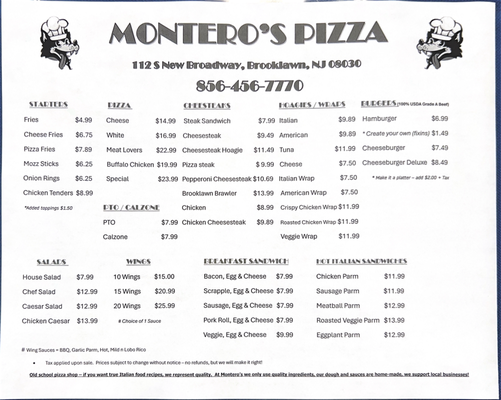 Menu photo 3 Montero's Pizza Brooklawn, NJ Menu photo 3 Montero's Pizza Brooklawn, NJ