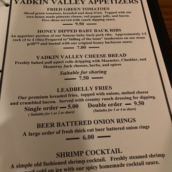 Yadkin Valley Steakhouse - Menu - Steakhouses Near Me - Albemarle, North Carolina Yadkin Valley Steakhouse - Menu - Steakhouses Near Me - Albemarle, North Carolina