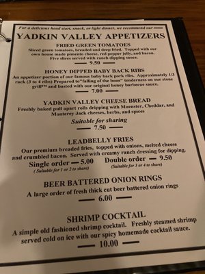 Menu photo 3 Yadkin Valley Steakhouse Albemarle, NC Menu photo 3 Yadkin Valley Steakhouse Albemarle, NC
