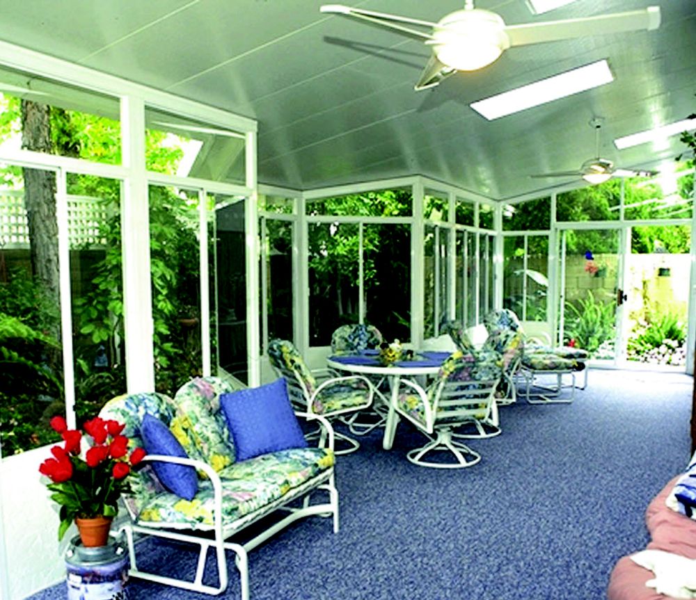 Slide of White Aluminum and Windows