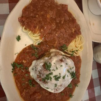 Scarantino's Italian Inn - Eggplant Parmigiana with spaghetti - Italian Near Me - Glendale, California