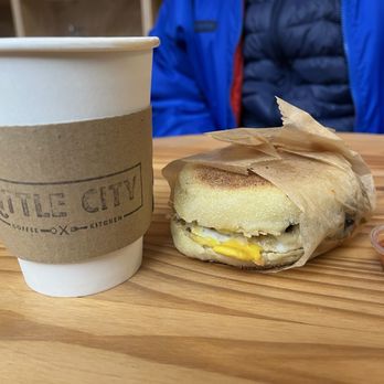 Little City Coffee & Kitchen - Americano + breakfast sandwich (sandwich doesn't look like much, but it's baked fresh and excellent!) - Coffee & Tea Near Me - Providence, Rhode Island Little City Coffee & Kitchen - Americano + breakfast sandwich (sandwich doesn't look like much, but it's baked fresh and excellent!) - Coffee & Tea Near Me - Providence, Rhode Island