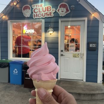 The Clubhouse - The entrance with my Fruit Dole Whip Ice Cream Cone - I think strawberry? - Ice Cream & Frozen Yogurt Near Me - Indianapolis, Indiana The Clubhouse - The entrance with my Fruit Dole Whip Ice Cream Cone - I think strawberry? - Ice Cream & Frozen Yogurt Near Me - Indianapolis, Indiana