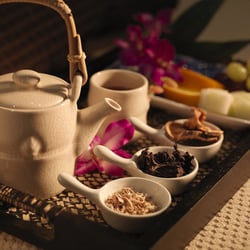 Orchid Day Spa - A selection of detoxifying and balancing teas and fresh fruit