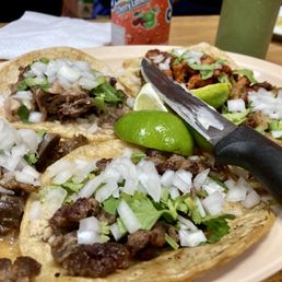 Five different tacos: recommend lengua, cabeza, and tripa. Wondering about BBQ/barbecoa. Less hot about asada and pastor. Five different tacos: recommend lengua, cabeza, and tripa. Wondering about BBQ/barbecoa. Less hot about asada and pastor.