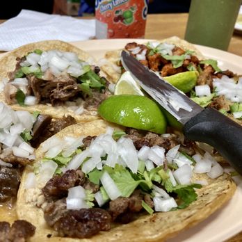 Doña Camila - Five different tacos: recommend lengua, cabeza, and tripa. Wondering about BBQ/barbecoa. Less hot about asada and pastor. - Mexican Near Me - Carbondale, Illinois Doña Camila - Five different tacos: recommend lengua, cabeza, and tripa. Wondering about BBQ/barbecoa. Less hot about asada and pastor. - Mexican Near Me - Carbondale, Illinois