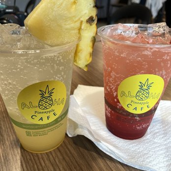 Aloha Cafe Pineapple - Tropical fruit sodas - Cafes Near Me - Honolulu, Hawaii