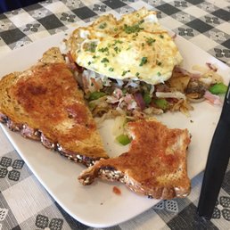 Homestead Hash. Fantastic! Breakfast ends at 10:30.