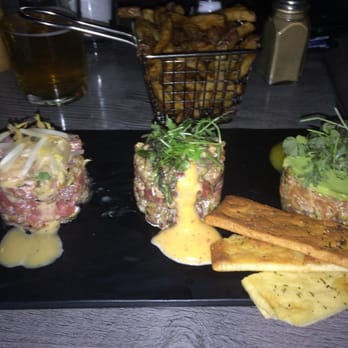 Le Balthazar Centropolis - 3 tartare tuna, beef & salmon Tuna was all right, beef was salty but the salmon was delecious - Brewpubs Near Me - Laval, Quebec Le Balthazar Centropolis - 3 tartare tuna, beef & salmon Tuna was all right, beef was salty but the salmon was delecious - Brewpubs Near Me - Laval, Quebec