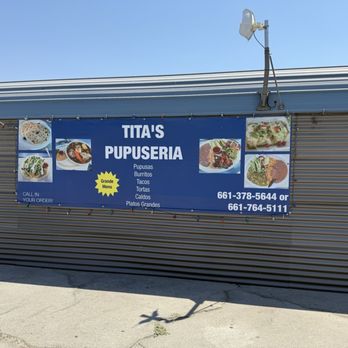 Tita's Pupuseria Truck - Sign - Mexican Near Me - Buttonwillow, California