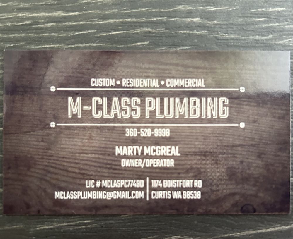 Slide of M Class Plumbing