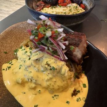 Lima Nation Peruvian Kitchen - Arroz Verde with Crispy Pork Belly - Peruvian Near Me - Wichita, Kansas
