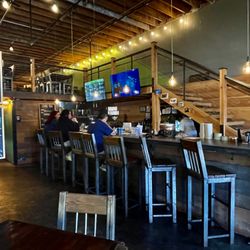North Forty Beer - October 1, 2024 - Bar seating. Those seats are high!