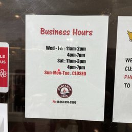 Business hours Business hours
