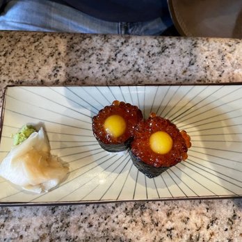 Sushiko - Ikura with quail egg - Sushi Bars Near Me - Bossier City, Louisiana