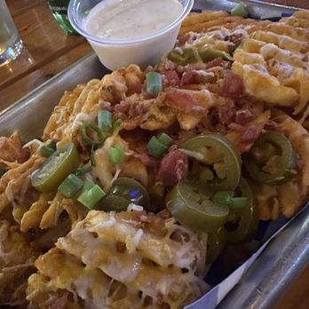 PhD - Pour House Dallas - Half order of loaded fries - American Near Me - Dallas, Texas PhD - Pour House Dallas - Half order of loaded fries - American Near Me - Dallas, Texas
