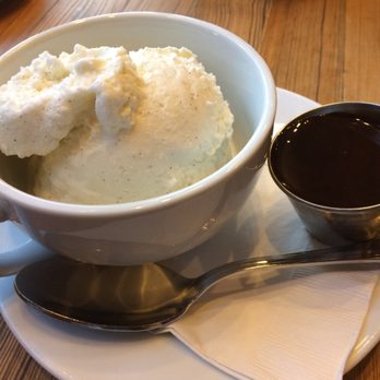 Cappyccino's - Ice cream with chocolate syrup - New American Near Me - San Antonio, Texas