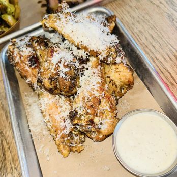 Heads And Tails Barbecue - Garlic Pecorino Smoked Wings were flavorful. - Barbeque Near Me - Berkeley, California