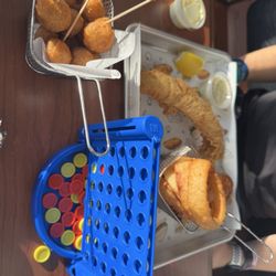 Crossroads Family Rest - Games and fresh fried walleye, amazing onion rings
