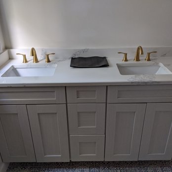 Garza Contractors - During: new master bathroom vanity - General Contractors Near Me - Silver Spring, Maryland