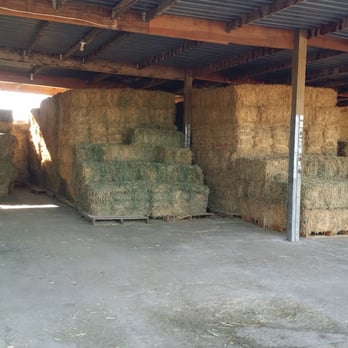 The Hay Barn - Two of the multiple bale towers - Livestock Feed & Supply Near Me - San Martin, California