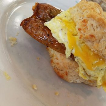 Bantam And Biddy - Odd presentation (a sausage link butterflied), but it tastes good. - Breakfast & Brunch Near Me - Atlanta, Georgia Bantam And Biddy - Odd presentation (a sausage link butterflied), but it tastes good. - Breakfast & Brunch Near Me - Atlanta, Georgia