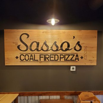 Sasso's Coal Fired Pizza - a wooden sign - Pizza Near Me - Torrington, Connecticut Sasso's Coal Fired Pizza - a wooden sign - Pizza Near Me - Torrington, Connecticut